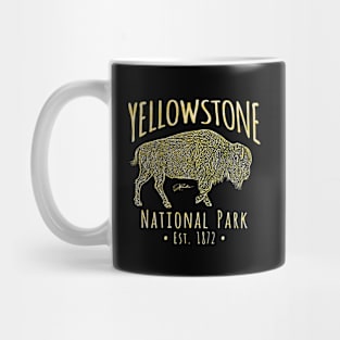 Yellowstone National Park Walking Bison Mug